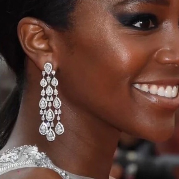 6ct Marquis Chandelier Earrings - Picture 5 of 12